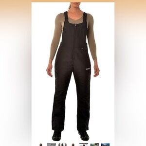Arctix Women's Insulated Ski Bibs, Water Resistant Snow Pants large 31” inseam